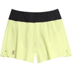 On Running On 5 Inch Running Shorts Dames Hardloopshort - Hay & Black