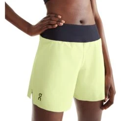 On Running On 5 Inch Running Shorts Dames Hardloopshort - Hay & Black -On Running Winkel on 5 inch running shorts women hay black 6 1531889