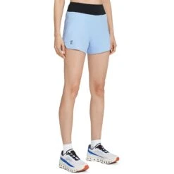 On Running On 5Inch Dames Hardloopbroek - Stratosphere & Black -On Running Winkel on 5inch running shorts women stratosphere black 2 1443220
