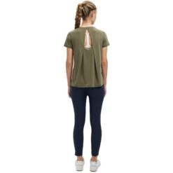 On Running On Active-T Breathe Dames T-Shirt - Olive -On Running Winkel on active t breathe women running shirt olive 4 1149792