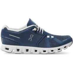 On Running On Cloud 5 Damesschoenen - Denim & White
