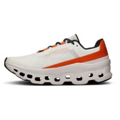 On Running On Cloudmonster Dames Hardloopschoenen - Undyed-White & Flame -On Running Winkel on cloudmonster women running shoe undyed white flame 5 1531428