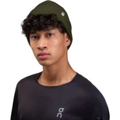 On Running On Merino Beanie - Olijf -On Running Winkel on merino beanie olive 11 1555626