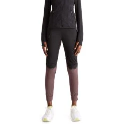 On Running Pants Dames Hardloop-Tights - Grape & Zwart