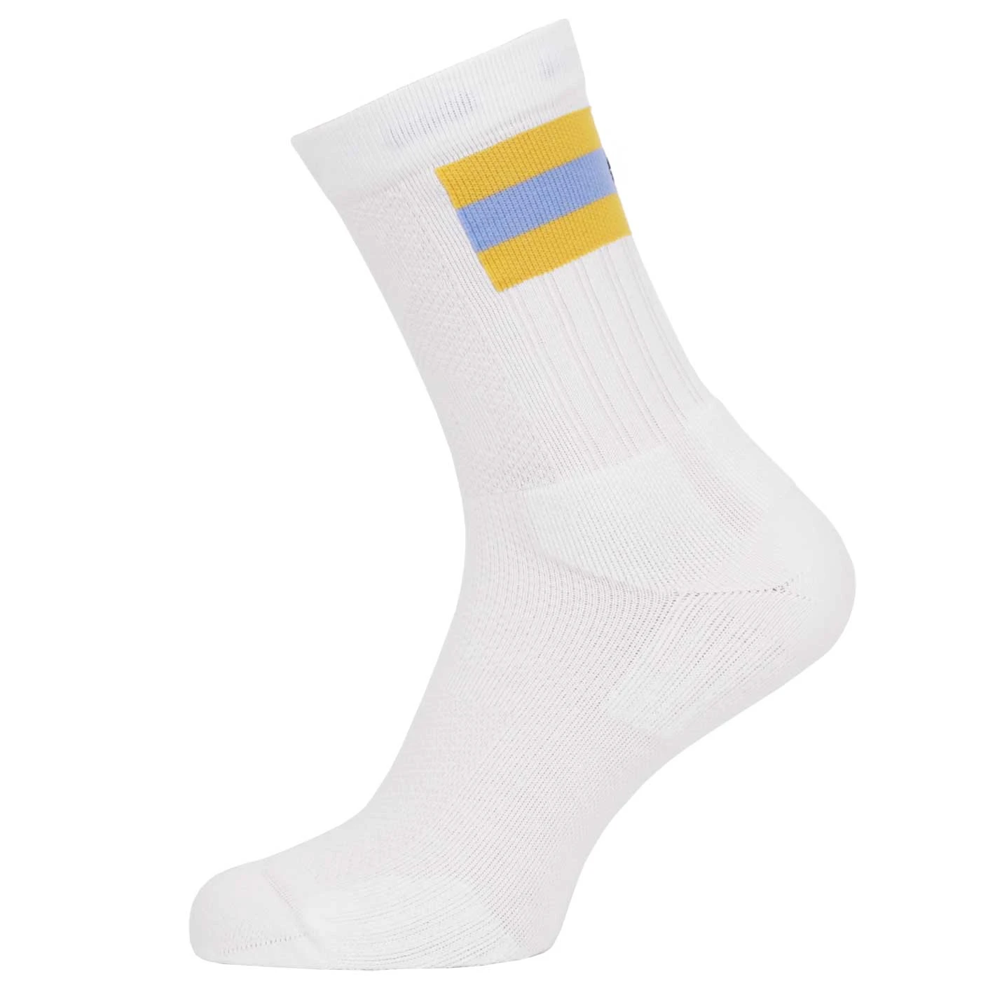 On Running On Tennis Sock Women - White & Mustard 3 On Running On Tennis Sock Women - White & Mustard
