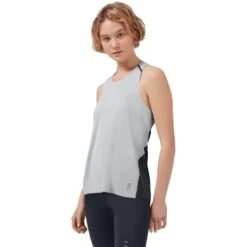 On Running On Tank-T Dames Hardloopshirt - Glacier & Black