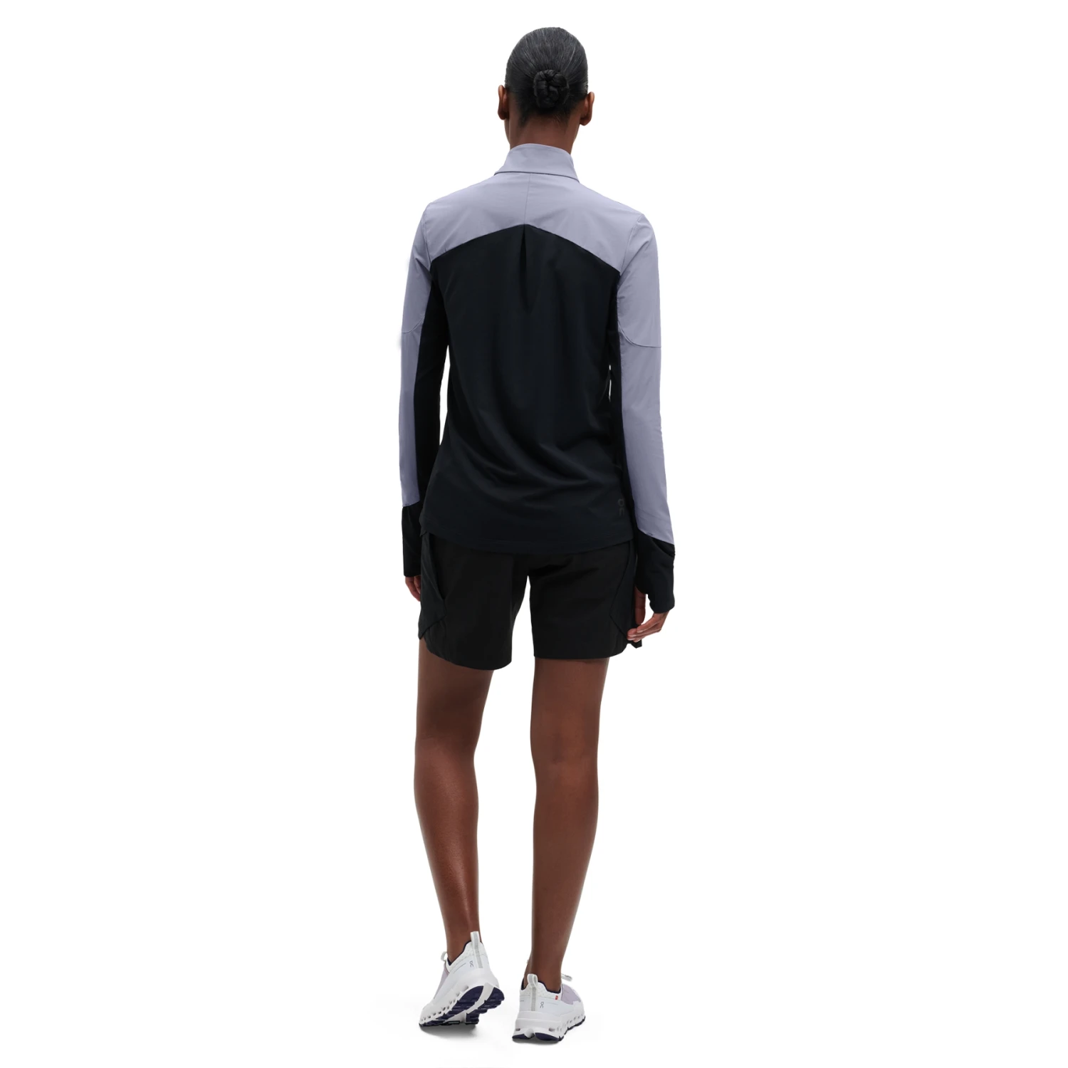 On Running On Trail Breaker Women Long Sleeve Running Shirt - Granite & Black 5 On Running On Trail Breaker Women Long Sleeve Running Shirt - Granite & Black - Afbeelding 3